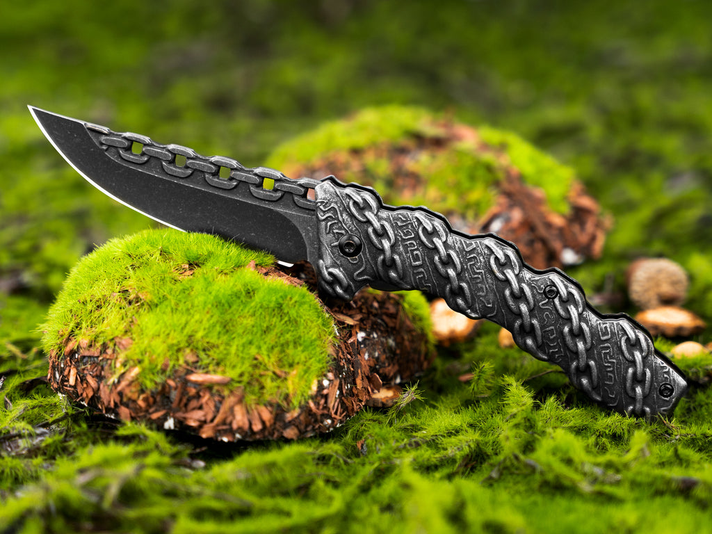 NedFoss Chain Pocket Knife, Folding Knife, Cool EDC Knife