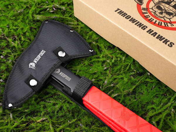 Bear Throwing  Knives and Full Tang Throwing Axe with TPR Rubber