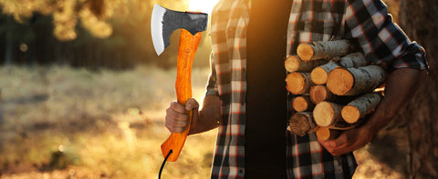 NEDFOSS Camping Hatchet Axe,Viking Axe with Steel Wedge, Hand Forged Hatchets for Camping and Survival Wooden Handle Bushcraft Axe with Sheath, Gift for Men