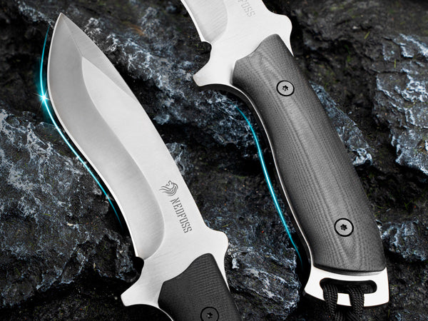 NedFoss Kukri Outdoor Knife,   Full Tang Fixed Blade Bushcraft Knife
