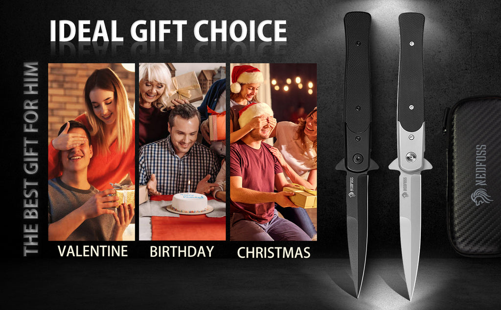 NedFoss Mermaid Italian Stiletto Pocket Knif