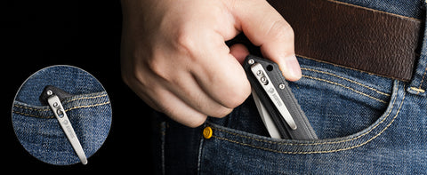 NedFoss Elf Elegant Pocket Knife,  D2 Blade EDC Knife with G10 Handle
