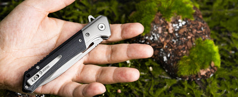 NedFoss Elf Elegant Pocket Knife,  D2 Blade EDC Knife with G10 Handle