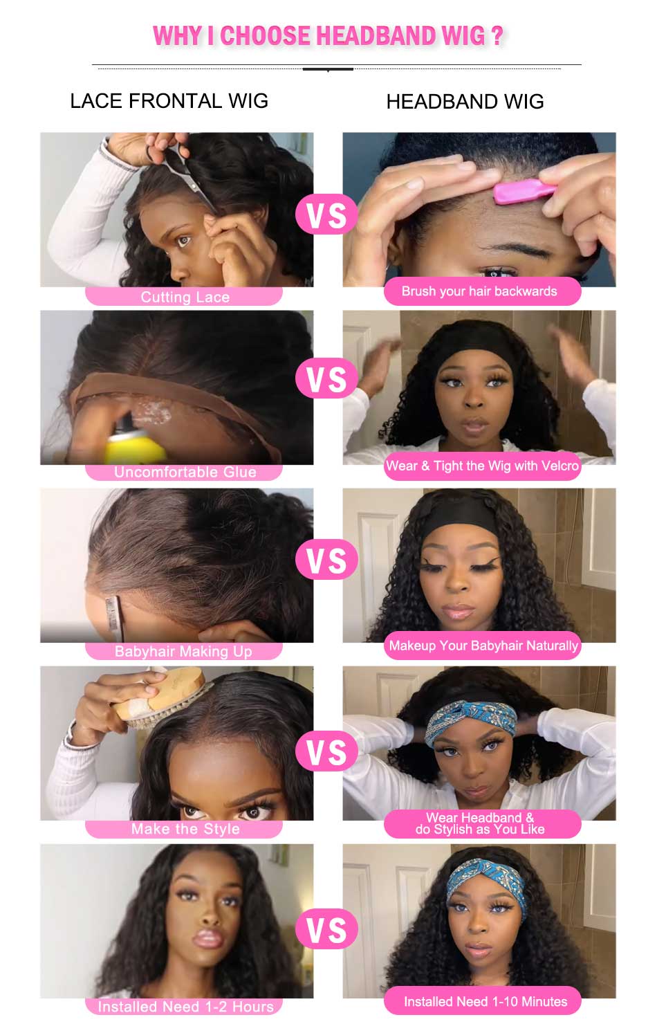 why do we chose a headband wig