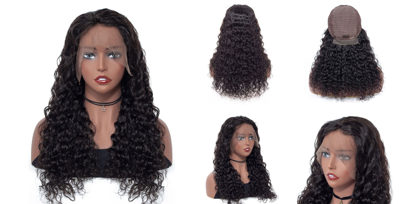 Water Wave Hair HD Lace Wigs For Black Women Curly Hair Closure Wigs ...