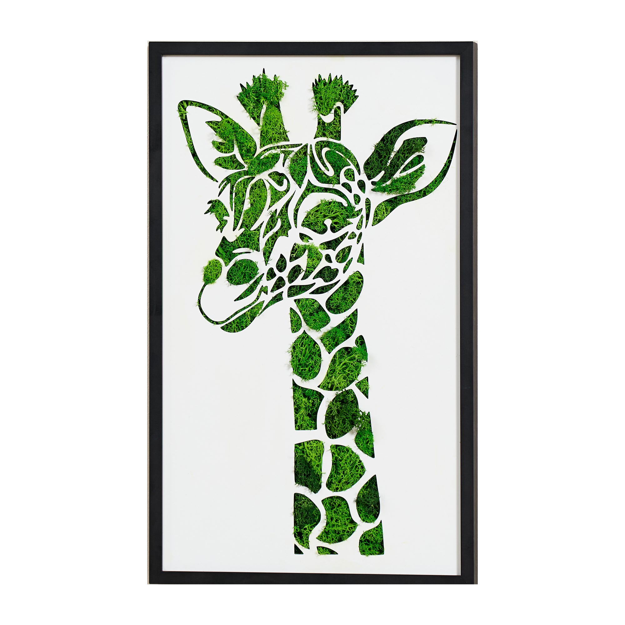 Giraffe Metal Art Moss Wall Decor