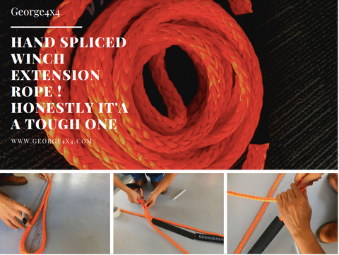 The George4x4 Towing Rope is made of a unique ultra-high molecular weight polyethylene material (UHMWPE), known as Dyneema/Spectra or high-modulus polyethylene (HMPE). High strength and low stretch. UV resistant, waterproof and more durable Very light, can float in water Both ends have a soft loop and protective sleeves Static Rope Suitable for sailing, off-road towing Fitted for 4WD electric Winch, Hand Winch, Trailer Winch, Towing etc. 11mm, breaking strength 11000kg Australian made, tested