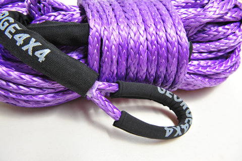 The George4x4 Towing Rope is made of a unique ultra-high molecular weight polyethylene material (UHMWPE), known as Dyneema/Spectra or high-modulus polyethylene (HMPE). High strength and low stretch.  UV resistant, waterproof and more durable Very light, can float in water Both ends have a soft loop and protective sleeves Static Rope Suitable for sailing, off-road towing Fitted for 4WD electric Winch, Hand Winch, Trailer Winch, Towing etc. 10mm, breaking strength 9500kg Australian made, tested