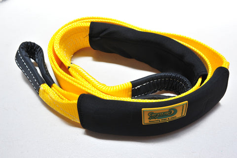 To rescue a vehicle stuck in sand or mud, use a snatch strap, which can stretch 10-20% under load and stores kinetic energy. George4x4 snatch straps are made of top quality 100% nylon Highly elastic that can be elongated up to 20% UV-resistant, waterproof and more durable Both ends have reinforced eyelets Comes with 2pcs removable sleeves VISIBLE colour-yellow. 11000kg*9m/3m