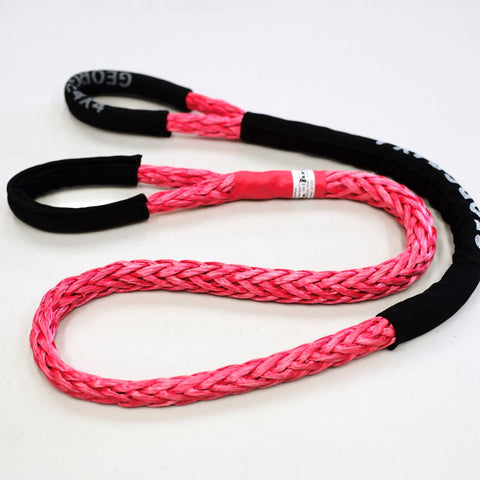 The George4x4 Towing Rope is made of a unique ultra-high molecular weight polyethylene material (UHMWPE), known as Dyneema/Spectra or high-modulus polyethylene (HMPE). High strength and low stretch.  UV resistant, waterproof and more durable Very light, can float in water Both ends have a soft loop and protective sleeves Static Rope Suitable for sailing, off-road towing Fitted for 4WD electric Winch, Hand Winch, Trailer Winch, Towing etc. 14mm, breaking strength 18000kg Australian made, tested