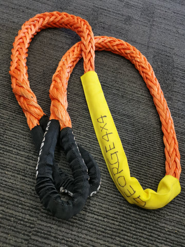The George4x4 Towing Rope is made of a unique ultra-high molecular weight polyethylene material (UHMWPE), known as Dyneema/Spectra or high-modulus polyethylene (HMPE). High strength and low stretch. UV resistant, waterproof and more durable Very light, can float in water Both ends have a soft loop and protective sleeves Static Rope Suitable for sailing, off-road towing Fitted for 4WD electric Winch, Hand Winch, Trailer Winch, Towing etc. 20mm, breaking strength 34000kg Australian made, tested