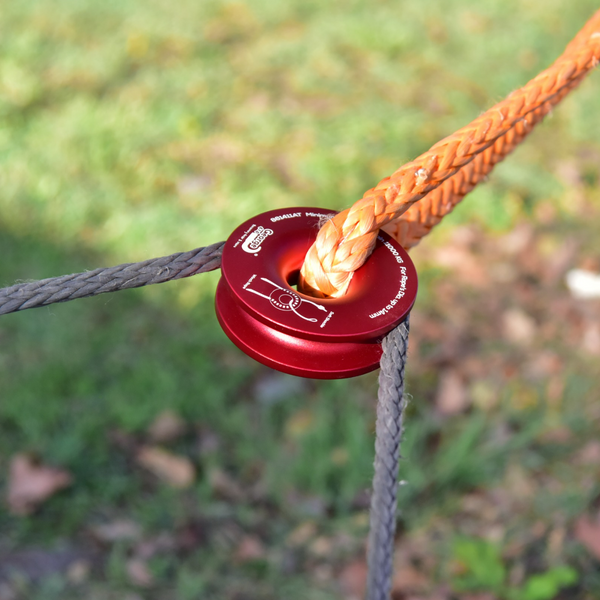 A Snatch pulley ring is an ideal alternative to a traditional snatch block. It's designed to fit soft shackles and synthetic winch ropes. It's lighter, smaller, and safer with no sharp edges. Curved surface and wider groove, less friction to ropes and soft shackles. Lighter, safer and more durable. Breaking strength 11000kg, strictly tested in Australia by NATA-certified lab Solid aluminium machined and polished Outer diam 100mm, inner diam 30mm Rope running 8mm to 14mm, 0.40kg Ruby RED