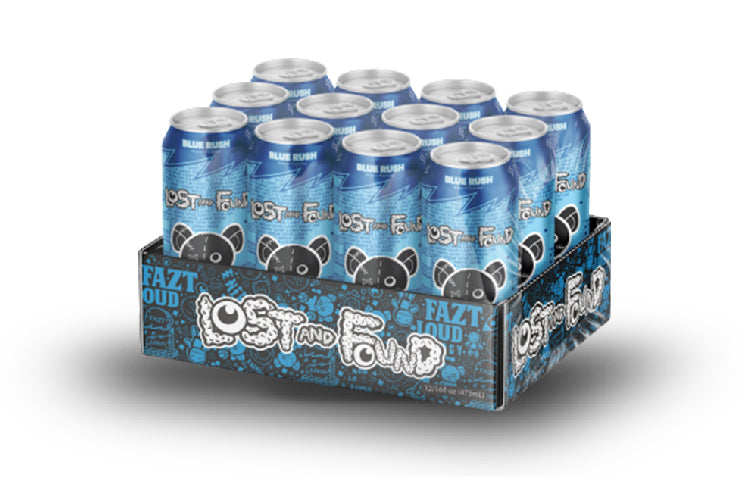 Blue Rush 12 Can Case | Lost & Found Energy Drink