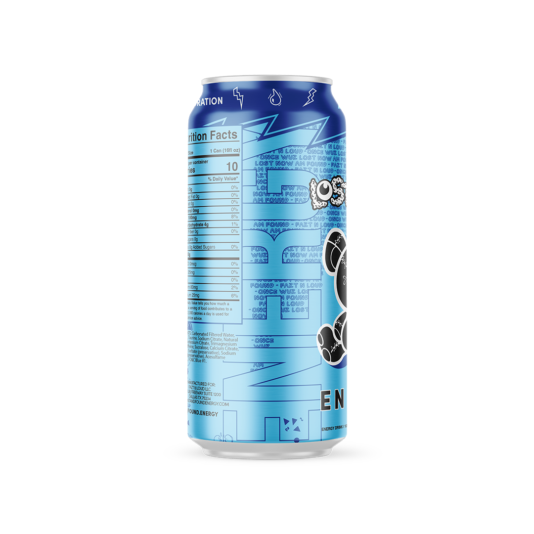 Blue Rush 12 Can Case | Lost & Found Energy Drink