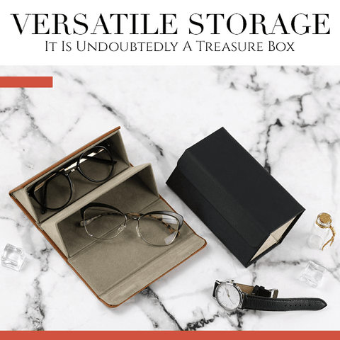Portable Glasses Organizer 2/3/4/5/6 Multi-slot Eyeglasses Storage Display Travel Folding Sunglasses PU Leather Case