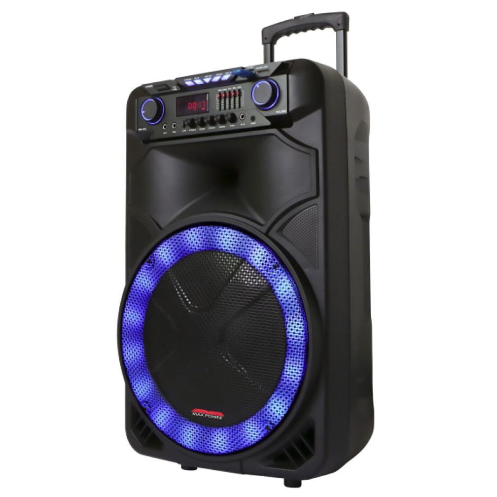  Maxpower MPD15EQ Single 15" Woofer w/ Rechargeable battery front Equalizer 