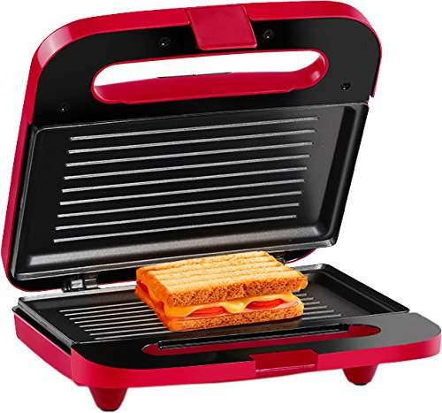  Holstein Housewares HH09125003R 2 Section Grilled Sandwich Maker Red 