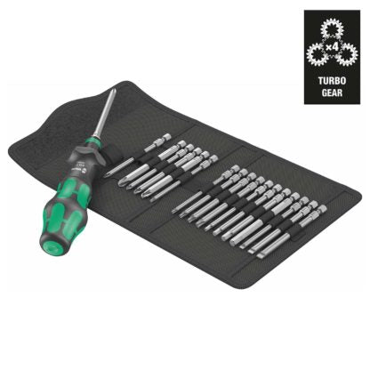  Wera 05057482001 Kompakt Turbo Bit Driver Set - 19 Piece Set 