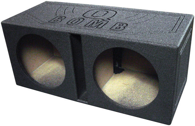  Q Power QBOMB15V Dual 15-Inch Vented Speaker Box from High Grade MDF Wood with Durable Bed Liner Spray 