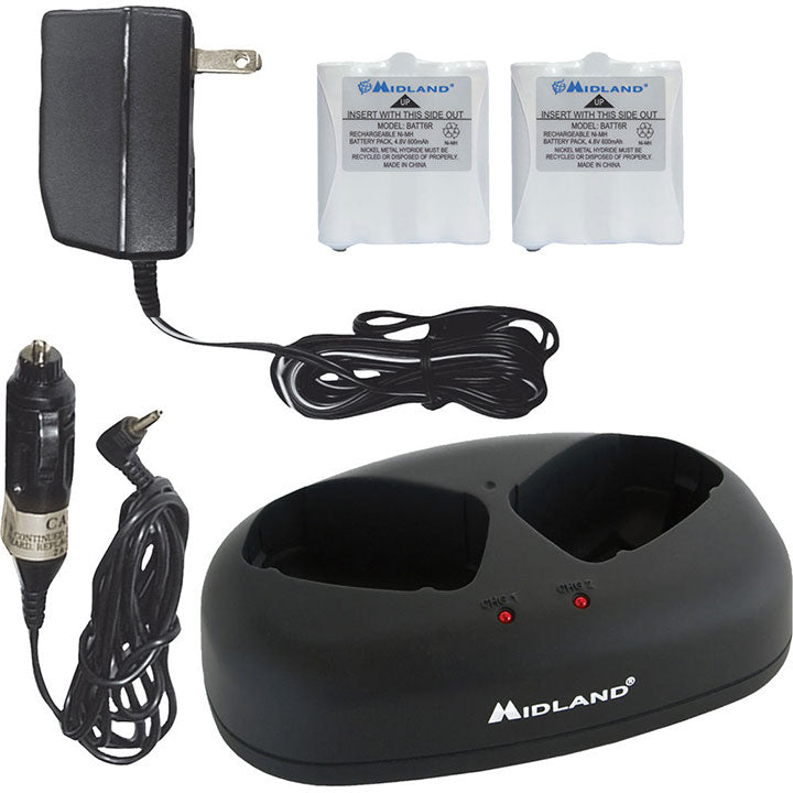  Midland AVP6 Battery and Charger Pack for Two-Way Radios 