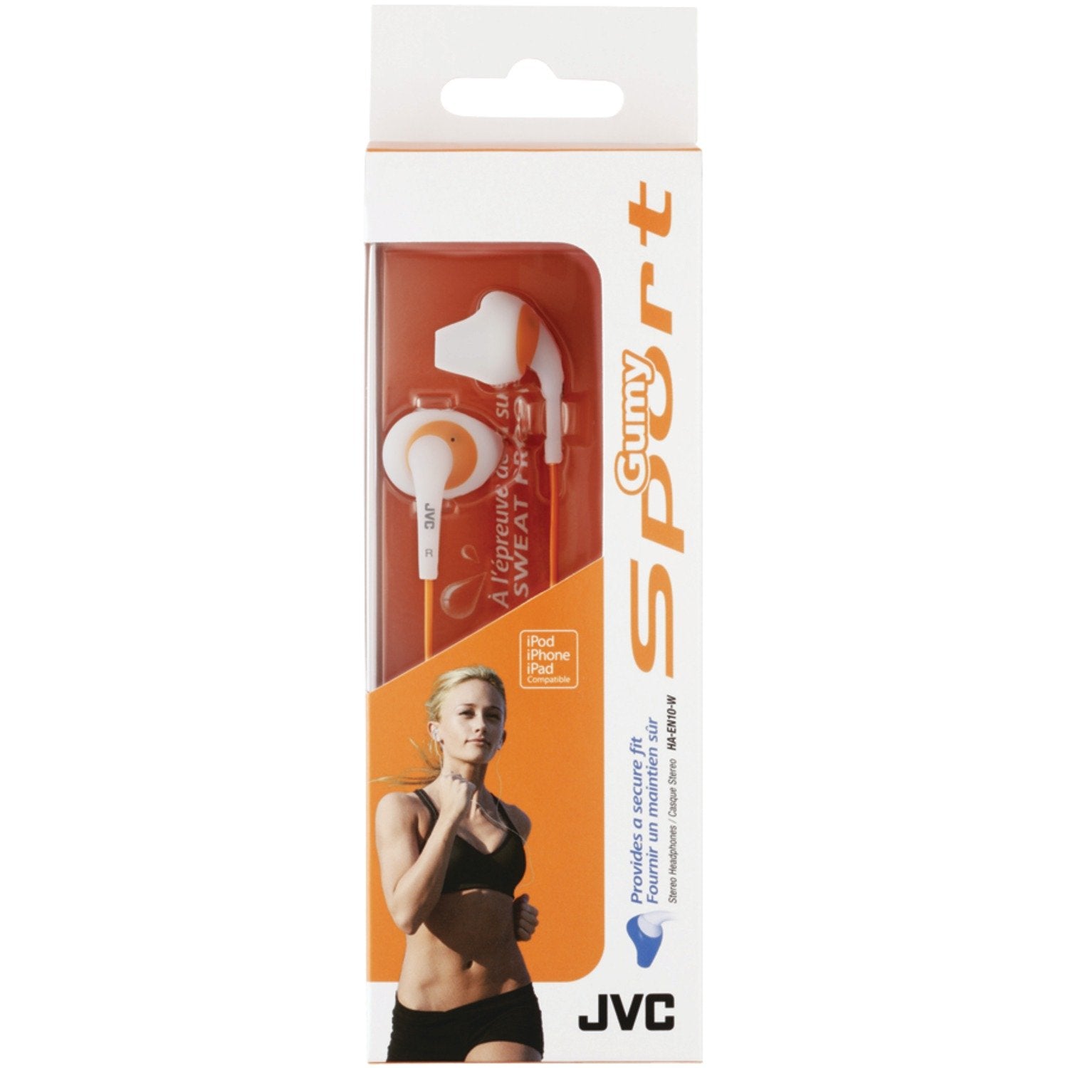  JVC HAEN10-W-K Gumy Sport Earbuds (White) 