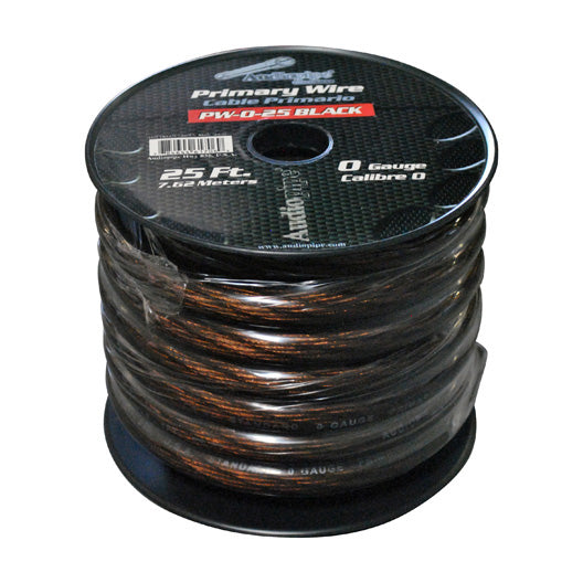  Audiopipe PS025BK Power Wire 0 Gauge 25 Foot Black 