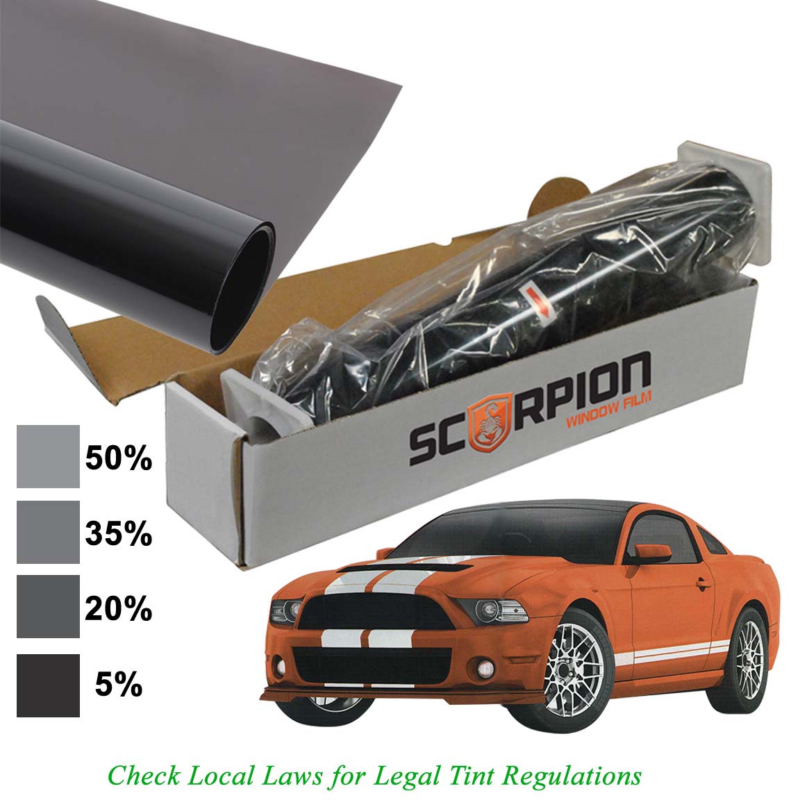  Scorpion ES35B36 Window Tint Entro Series 1 ply 35% 36" x 100' roll 