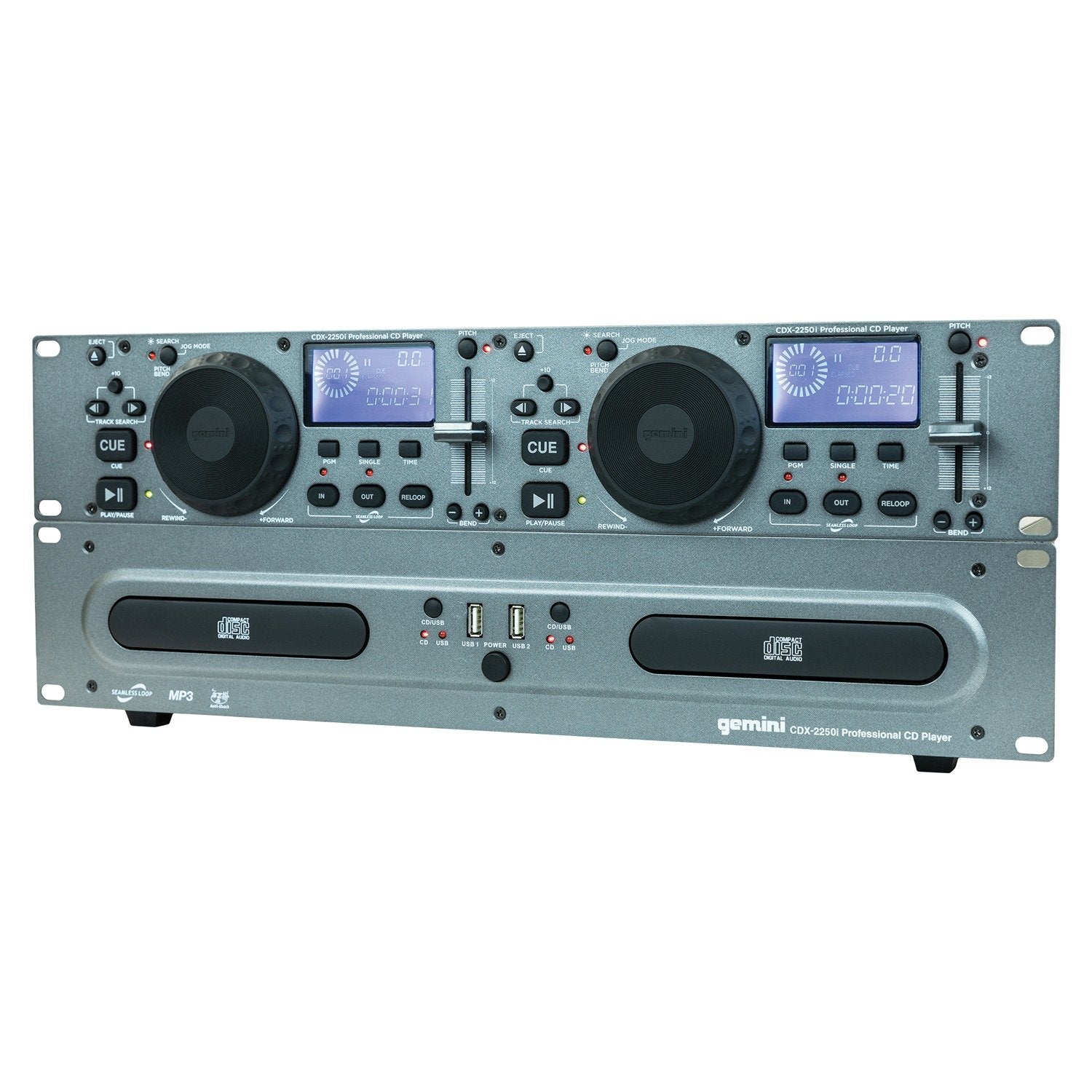  Gemini CDX-2250I DJ CD Media Player with USB 