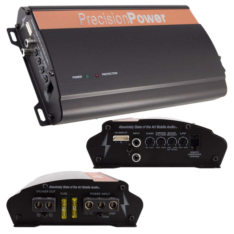  Precision Power i650.1 650-Watt Single-Channel Monoblock iON Series Class D Full-Range Digital Stereo Bridgeable Amplifier 