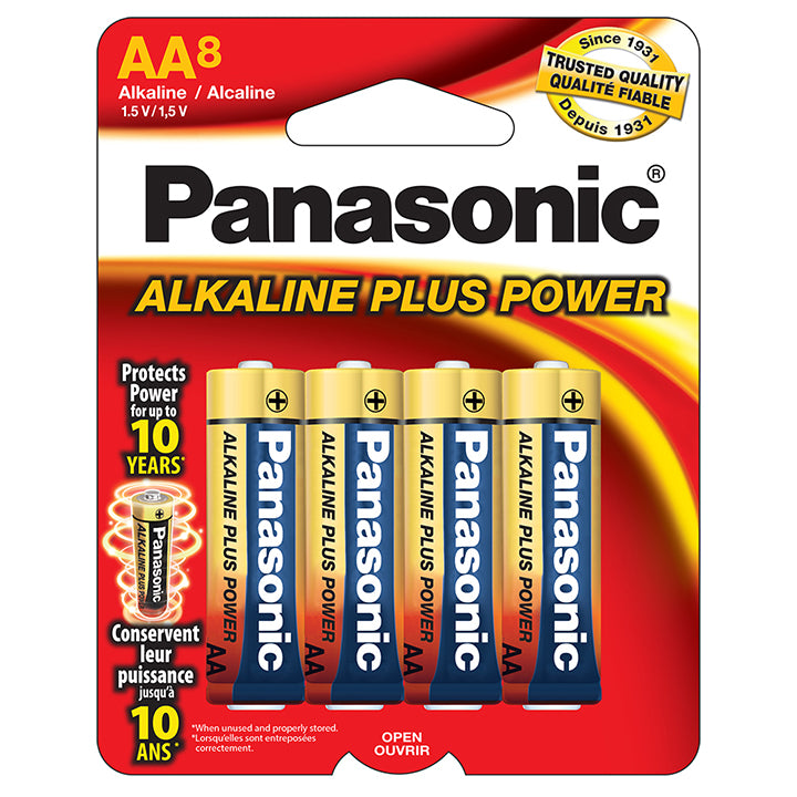  Panasonic AM3PA8B Alkaline Size AA Plus Power (8-Pack) 