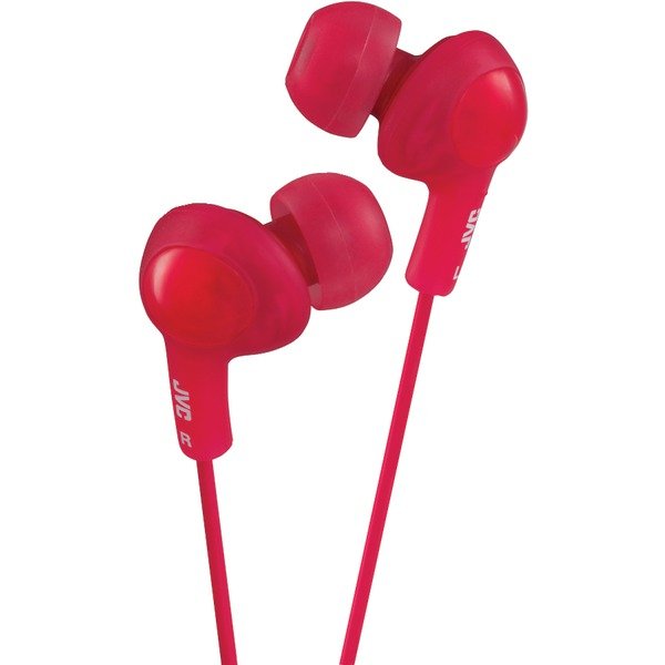  JVC HAFR6R Gumy Plus Earbuds w/Remote & Microphone (Red) 