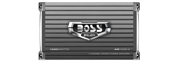  BOSS AUDIO AR1200.2 Armor 1200-Watt Full Range, Class A/B 2-8 Ohm Stable 2 Channel Amplifier with Remote Subwoofer Level Control 