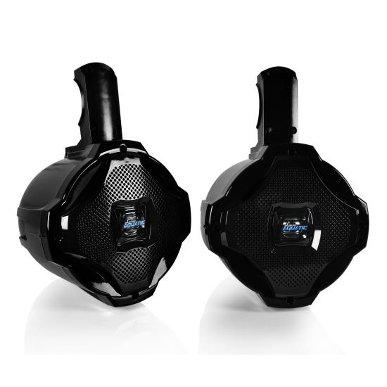  Lanzar AQAWBPR65BK Dual 6.5'' Bluetooth Marine Wakeboard Speaker System Black 