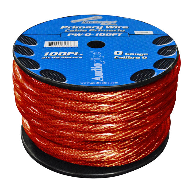  Audiopipe PW0100RD Power Wire 0 Gauge 100 Foot Red 