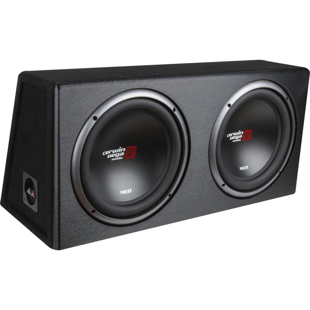  Cerwin-Vega Mobile XE10DV XED Series Dual 10" Subwoofers in Loaded Enclosure 