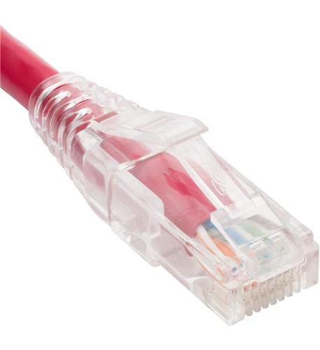  Icc ICPCST01RD Patch Cord Cat6 Clear Boot 1' Red 