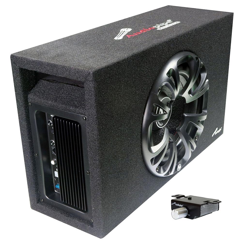  Audiopipe APMINIB1000A Single 10" Amplified Ported Bass Enclosure 1200 Watts 