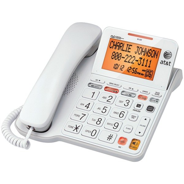  AT&T CL4940 Corded Phone w/Answering System & Large Tilt Display 