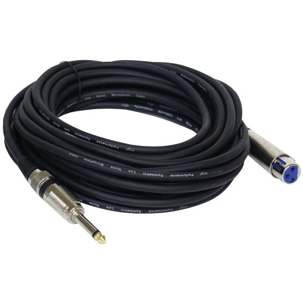  Pyle Pro PPMJL30 Mic Cable 30' 1/4" Phone Plug To Xlr Female 