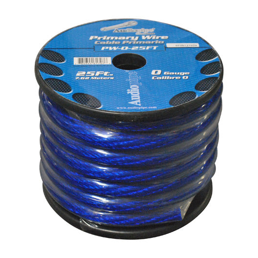  Audiopipe PW025BL Power Wire 0 Gauge 25 Foot Blue 