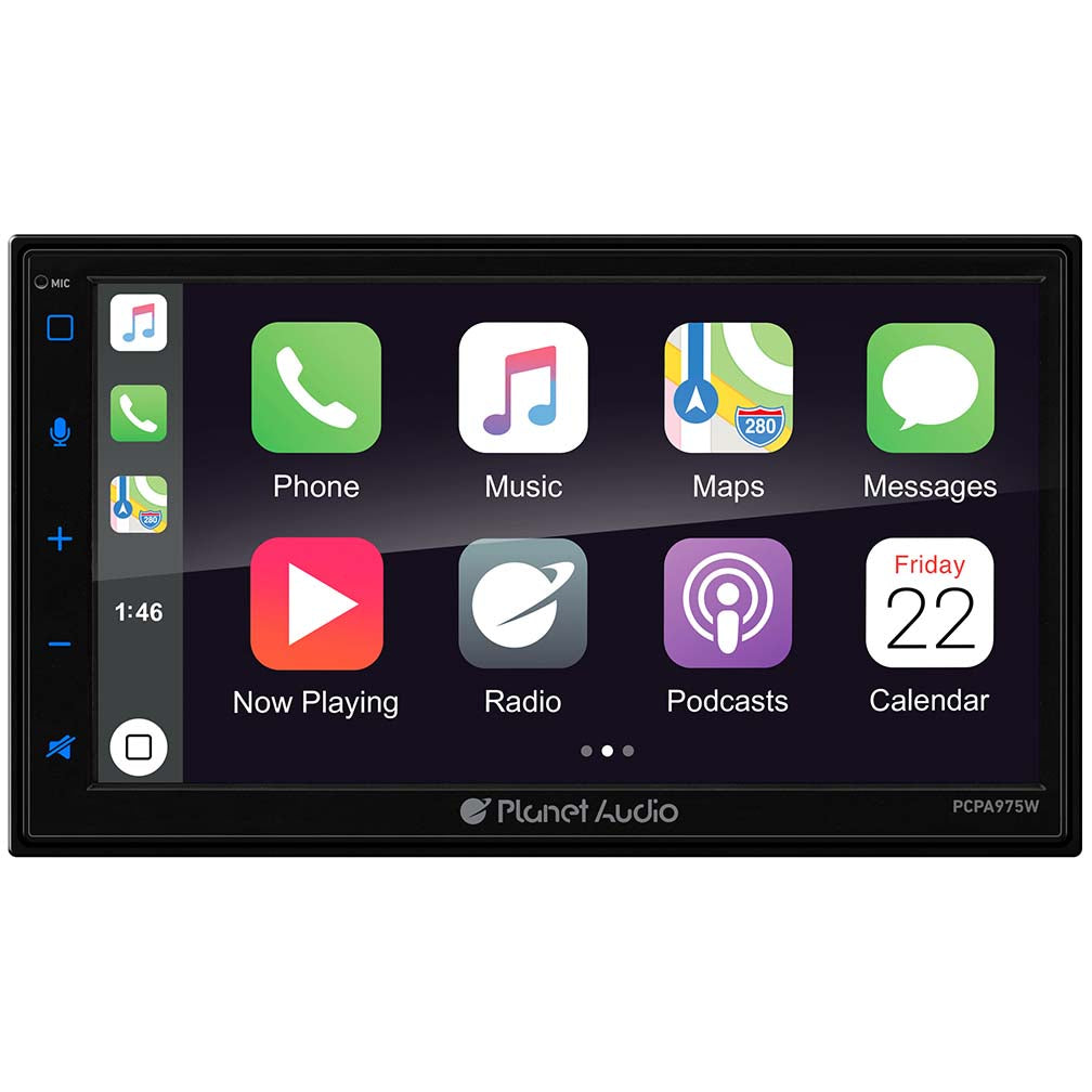  Planet Audio PCPA975W 6.75 Double DIN Fixed Face Touchscreen Mechless Receiver 