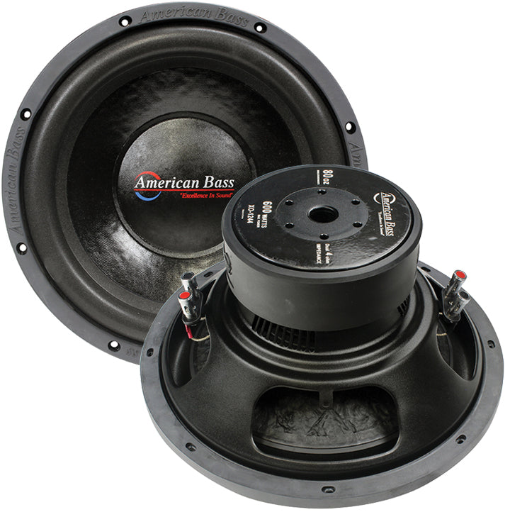  American Bass XO1244 12" 600 Watt 4 Ohm DVC Subwoofer 