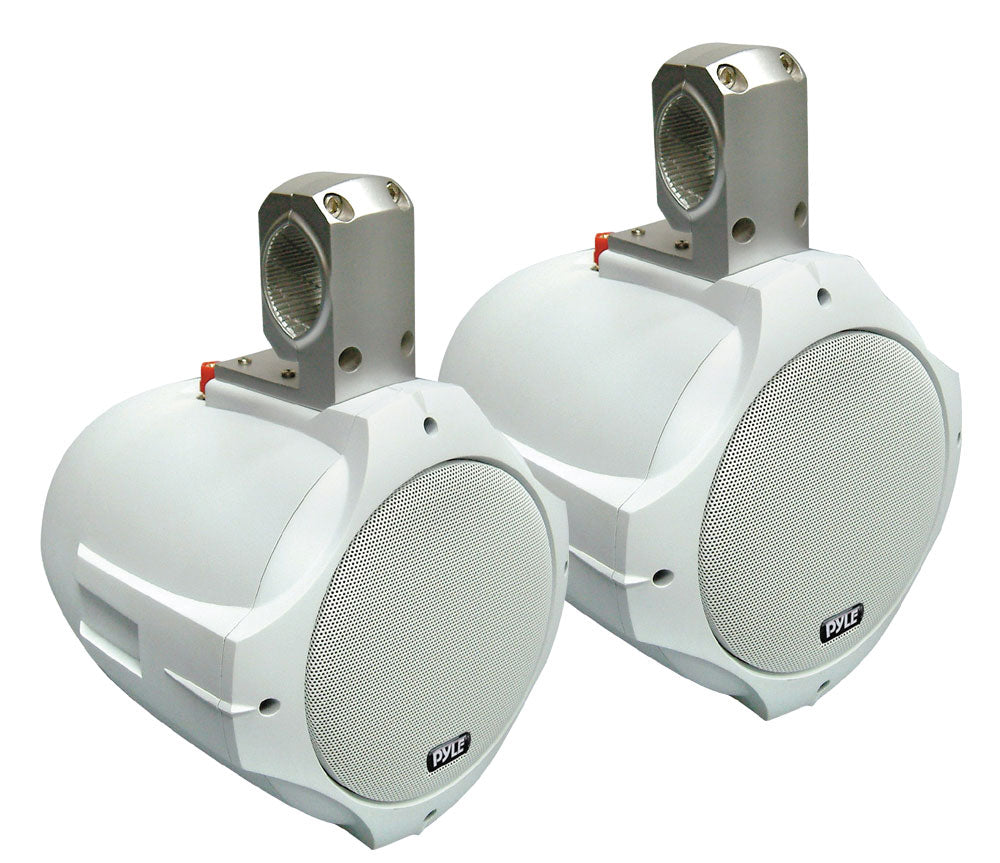  Pyle PLMRW65 Marine Wakeboard Speakers, Dual 6.5" Two-Way Speaker Pair - White 