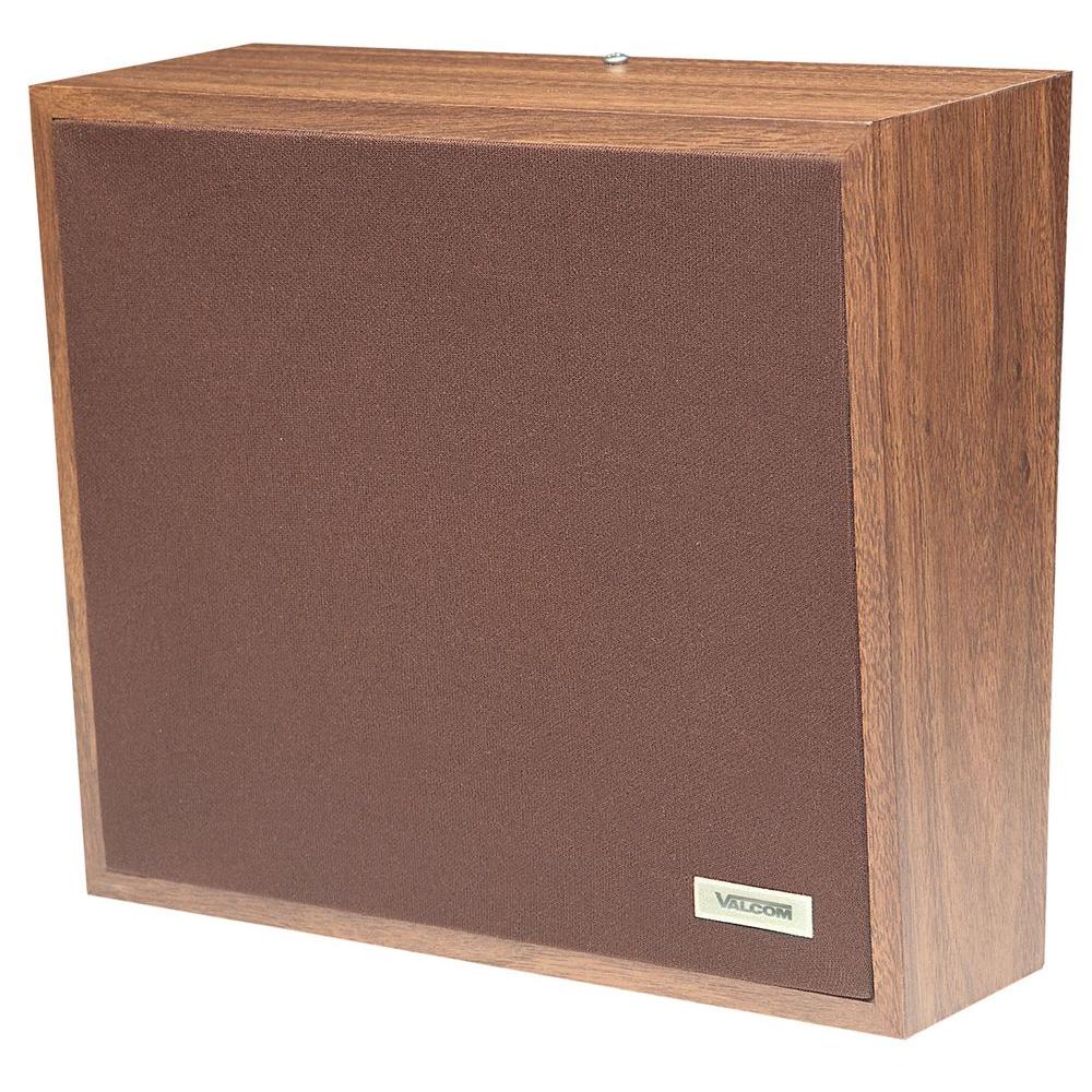  Valcom V-1063A Talkback Wall Speaker - Walnut 