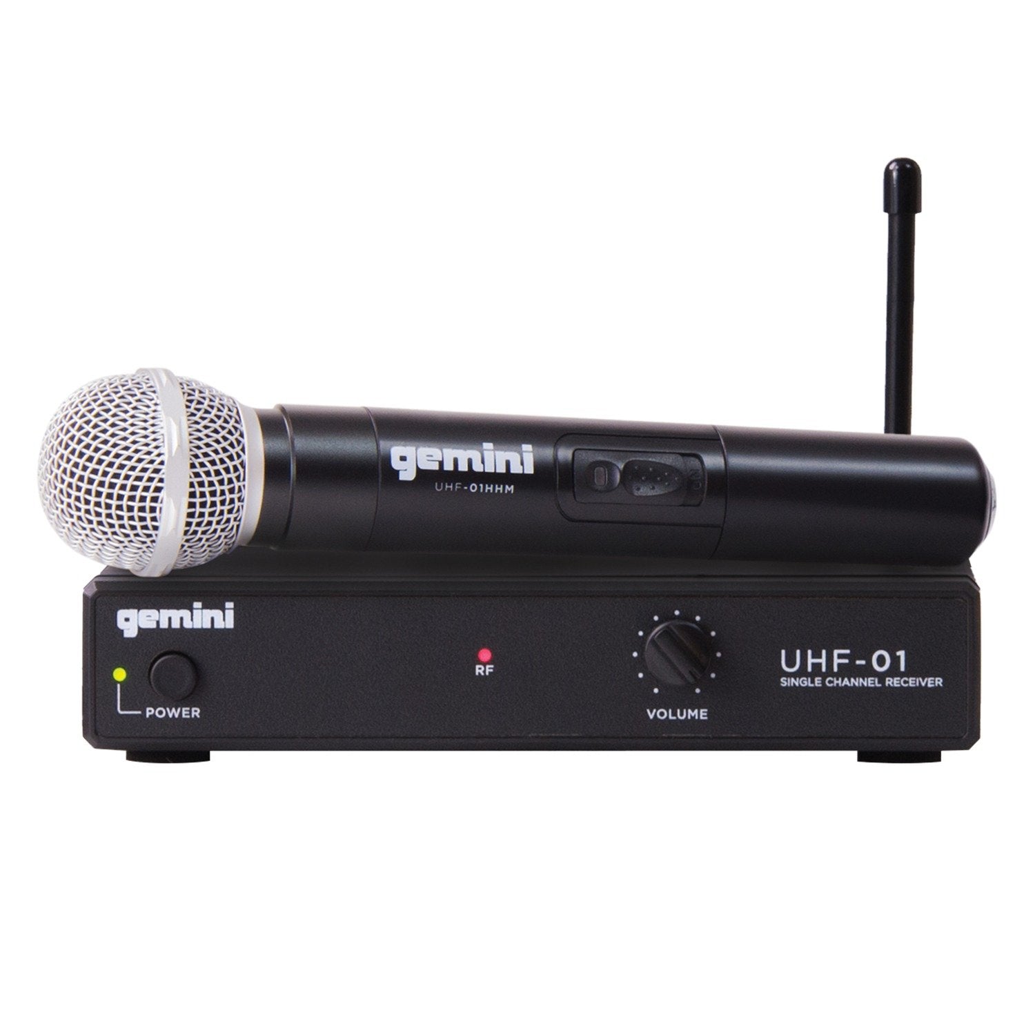  Gemini UHF-01M-F1 Single-Channel UHF Wireless Mic System w/Handheld Mic 