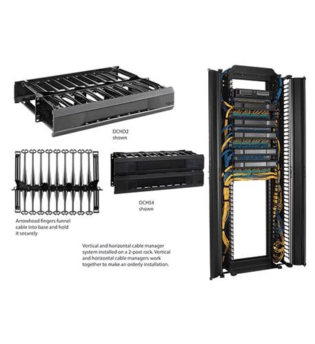  Hoffman pentair DCHS1 Cable Mgmt 19in Single Side 1u Black 