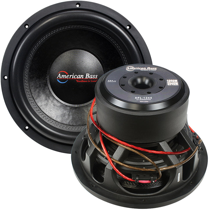  American Bass XFL1244 12" 2000 Watt 4 Ohm DVC Subwoofer 