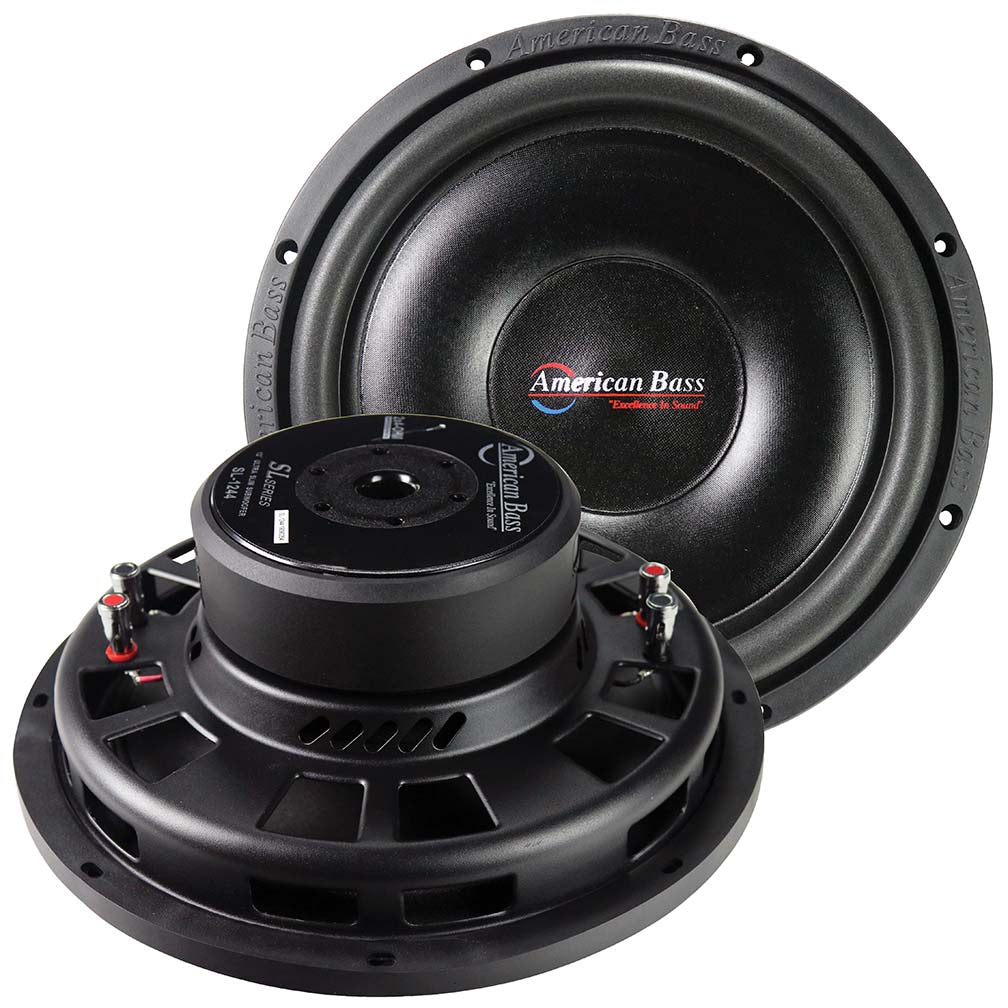  American Bass SL1244 12" Shallow Woofer 600 Watts Dual 4 Ohm Voice Coil 