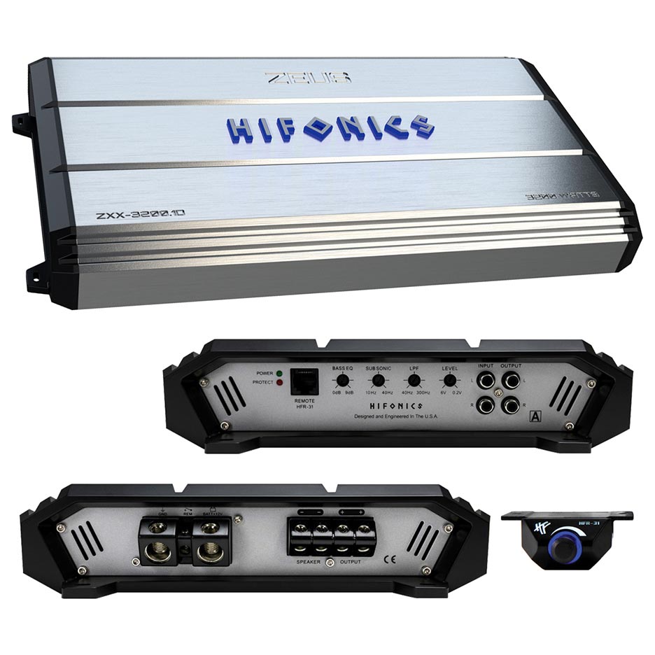  Hifonics ZXX-3200.1D 3200W Peak Zeus Series Class-D Monoblock 1-Ohm Stable Amplifier 