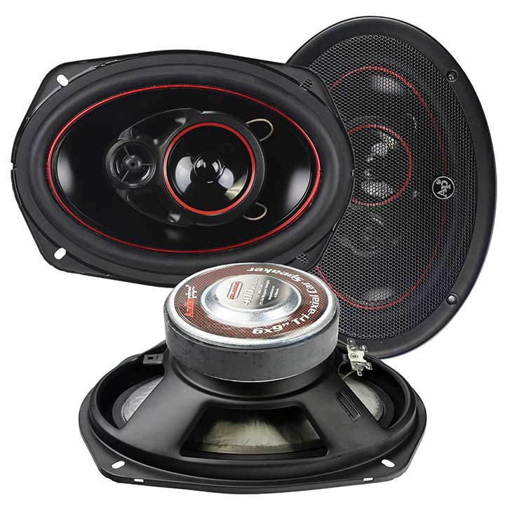  Audiopipe CSL6923R 6x9" 400 Watt Redline 3 Way Speakers (pair) 